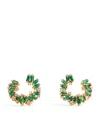 Suzanne Kalan Yellow Gold, Emerald And Diamond Frenzy Spiral Earrings In Gold