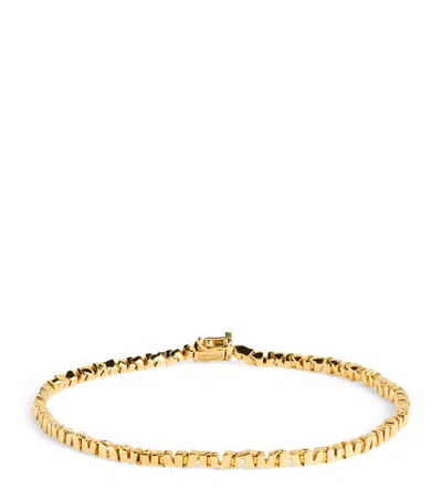 Suzanne Kalan Yellow Gold Golden Thin Tennis Bracelet