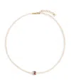 Suzanne Kalan Yellow Gold, Pearl And Rainbow Sapphire Infinite Beaded Necklace In Gold
