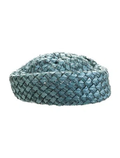 Pre-owned Suzanne Pillbox Hat In Blue