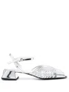 Suzanne Rae 70s Low Sandal In Silver