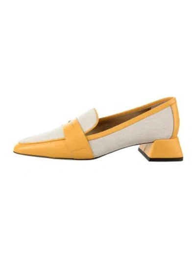 Pre-owned Suzanne Rae Canvas Loafers W/ Tags In Yellow