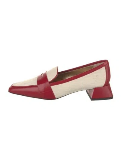Pre-owned Suzanne Rae Canvas Printed Loafers In Neutral