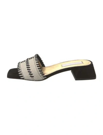 Pre-owned Suzanne Rae Canvas Printed Slides In Black