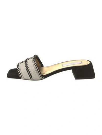 Pre-owned Suzanne Rae Canvas Printed Slides In Neutrals
