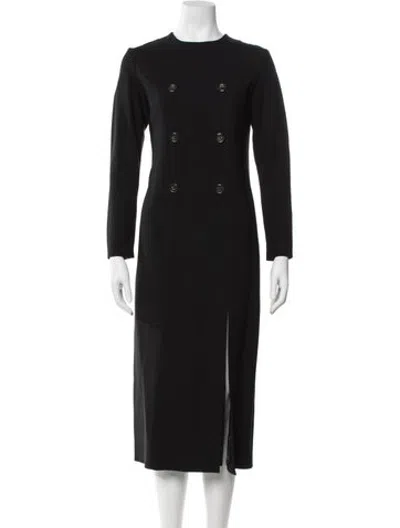 Pre-owned Suzanne Rae Crew Neck Long Dress In Black