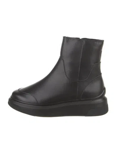 Pre-owned Suzanne Rae Leather Boots In Black