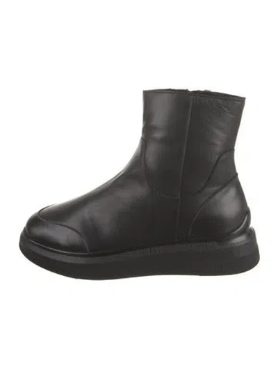 Pre-owned Suzanne Rae Leather Boots In Black