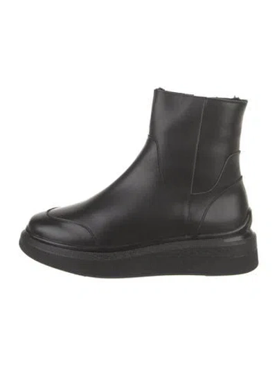 Pre-owned Suzanne Rae Leather Boots In Black