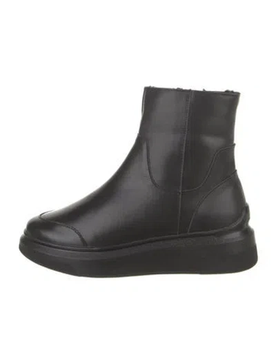 Pre-owned Suzanne Rae Leather Boots In Black