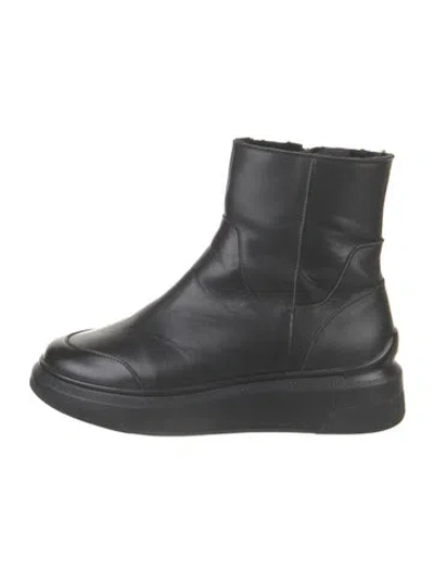 Pre-owned Suzanne Rae Leather Boots In Black