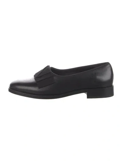 Pre-owned Suzanne Rae Leather Loafers In Black