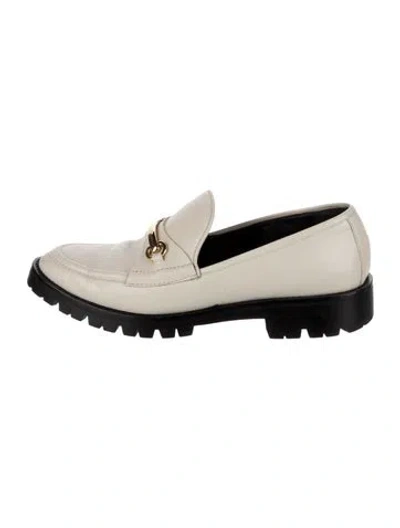 Pre-owned Suzanne Rae Leather Loafers In Neutral