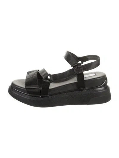 Pre-owned Suzanne Rae Leather Sandals In Black