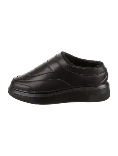 Pre-owned Suzanne Rae Leather Sneakers In Black