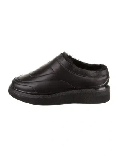 Pre-owned Suzanne Rae Leather Sneakers In Black