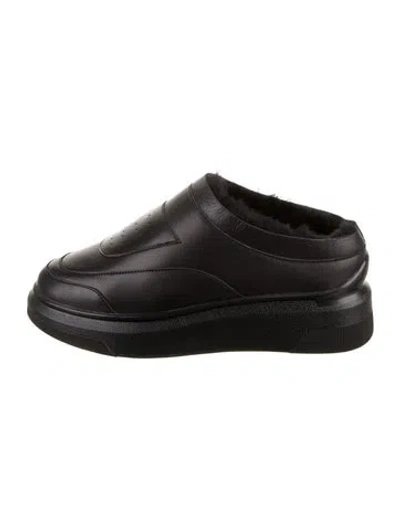 Pre-owned Suzanne Rae Leather Sneakers In Black