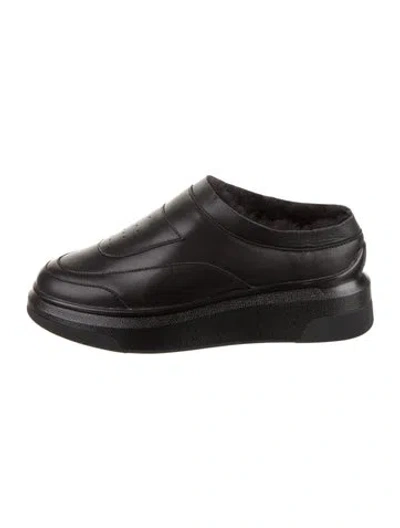 Pre-owned Suzanne Rae Leather Sneakers In Black