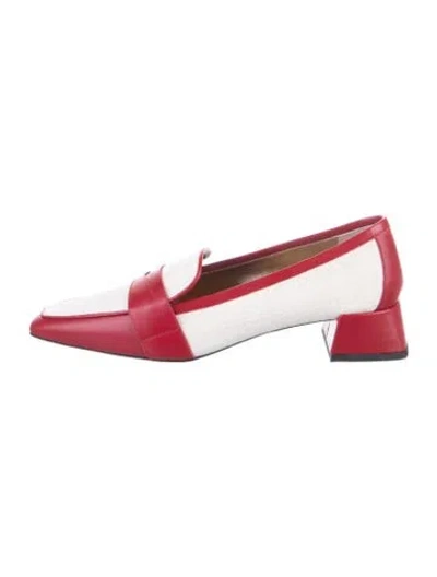 Pre-owned Suzanne Rae Leather Trim Embellishment Loafers