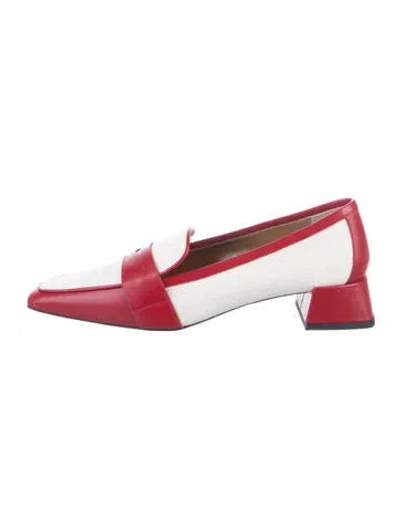 Pre-owned Suzanne Rae Leather Trim Embellishment Loafers In Multi