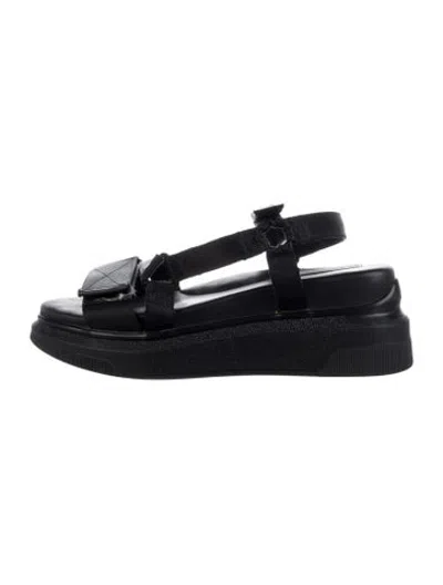 Pre-owned Suzanne Rae Nylon Sandals In Black