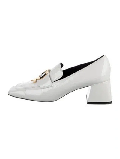 Pre-owned Suzanne Rae Patent Leather Pumps In White