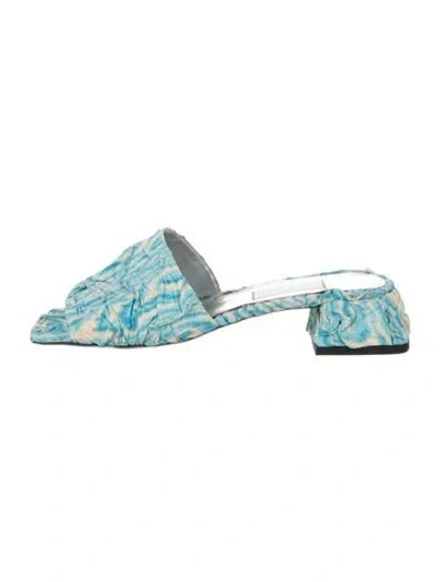 Pre-owned Suzanne Rae Patterned Sandals In Blue