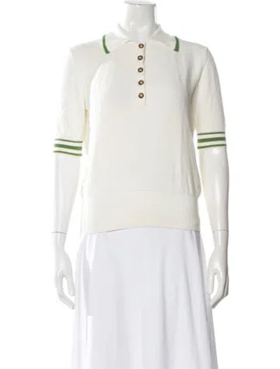 Pre-owned Suzanne Rae Short Sleeve Polo In Neutral