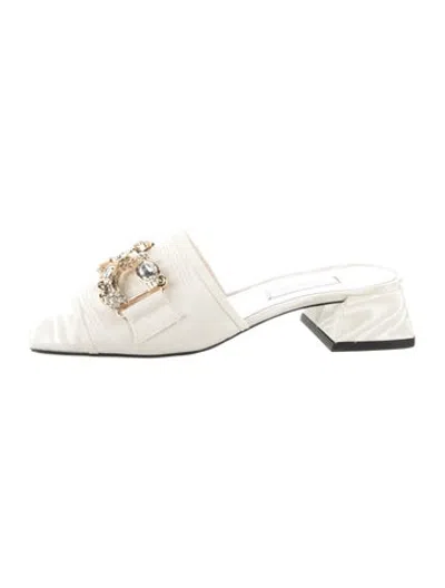 Pre-owned Suzanne Rae Slides In Neutrals/white