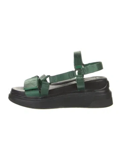 Pre-owned Suzanne Rae Slingback Sandals In Green