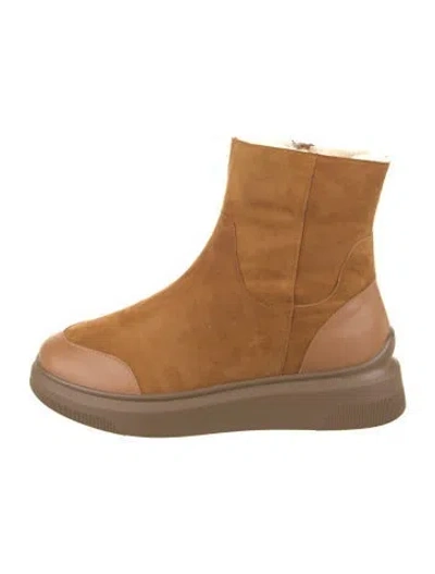 Pre-owned Suzanne Rae Suede Boots W/ Tags In Brown