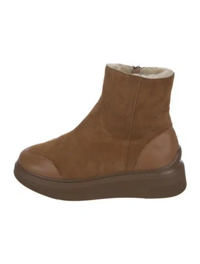 Pre-owned Suzanne Rae Suede Chelsea Boots In Brown
