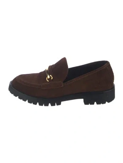 Pre-owned Suzanne Rae Suede Loafers In Brown