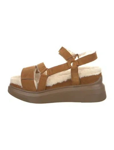 Pre-owned Suzanne Rae Suede Sandals In Brown