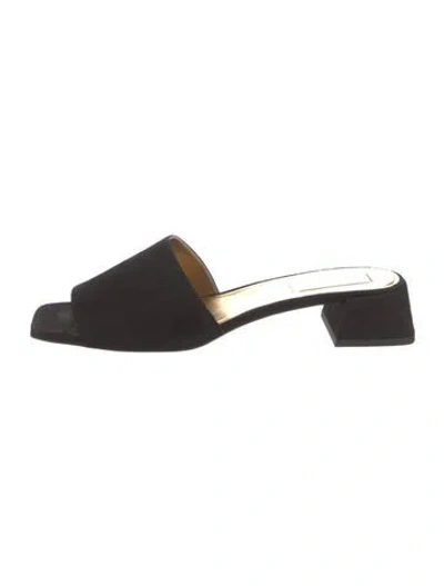 Pre-owned Suzanne Rae Suede Slides In Black