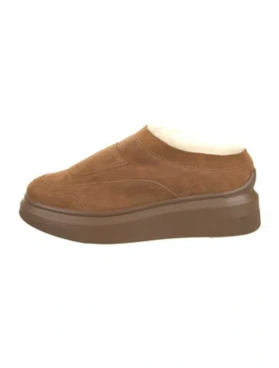 Pre-owned Suzanne Rae Suede Sneakers In Brown