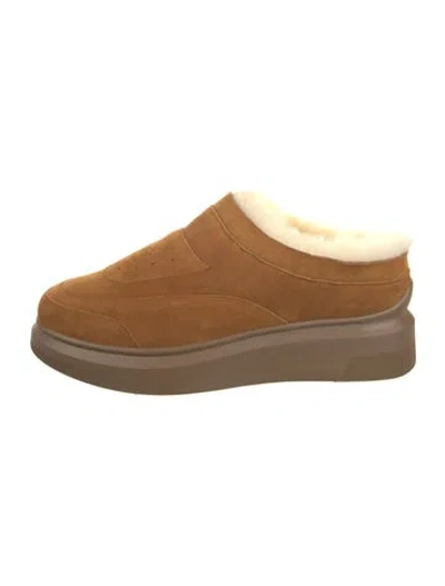 Pre-owned Suzanne Rae Suede Sneakers In Neutral