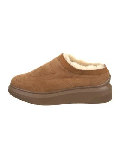 Pre-owned Suzanne Rae Suede Sneakers In Neutral
