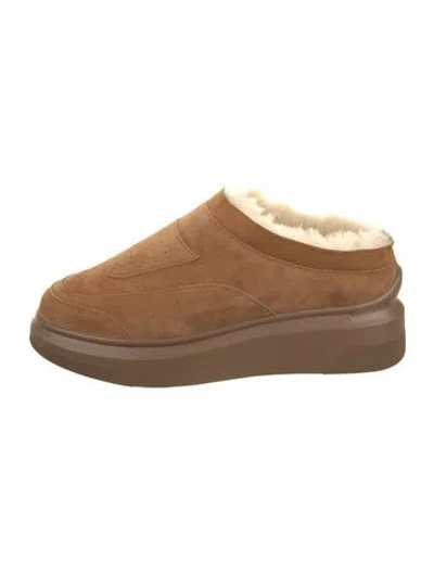 Pre-owned Suzanne Rae Suede Sneakers In Neutral