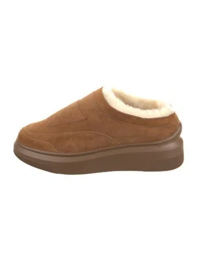 Pre-owned Suzanne Rae Suede Sneakers In Neutral