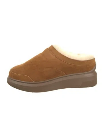 Pre-owned Suzanne Rae Suede Sneakers In Neutrals