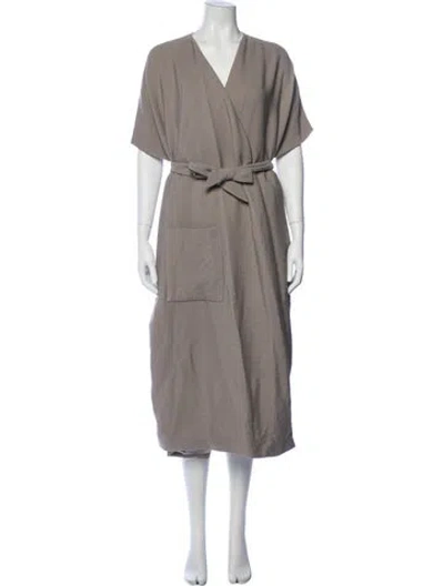 Pre-owned Suzanne Rae Trench Coat In Gray