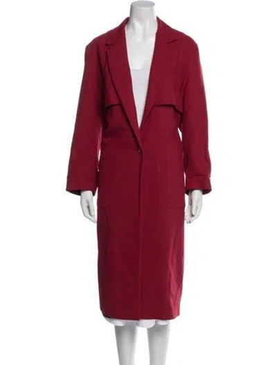Pre-owned Suzanne Rae Trench Coat In Red