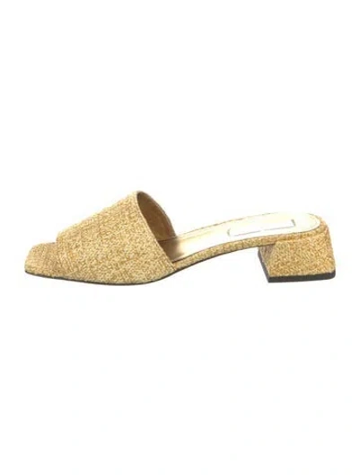 Pre-owned Suzanne Rae Tweed Tweed Pattern Slides
