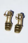 Suzanne Rae Women's Puffy Platform Sandals - Narrow In Gold In Gold