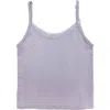 Suzette Collection Kids' Lace Trim Textured Camisole In Purple