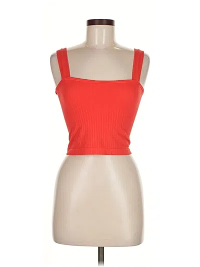 Pre-owned Suzette Sleeveless Top Red Square Neckline Tops
