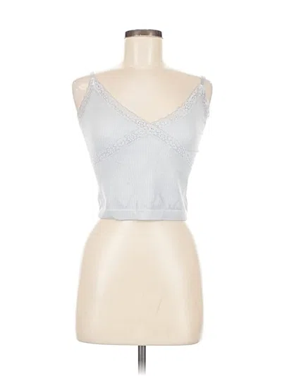 Pre-owned Suzette Sleeveless Top Silver Sweetheart Neckline Tops