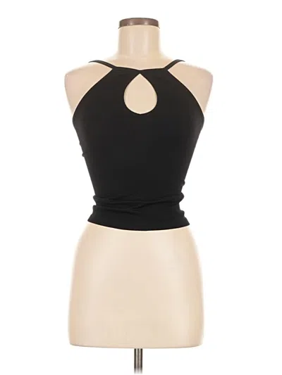 Pre-owned Suzette Tank Top Black Halter Neckline Tops