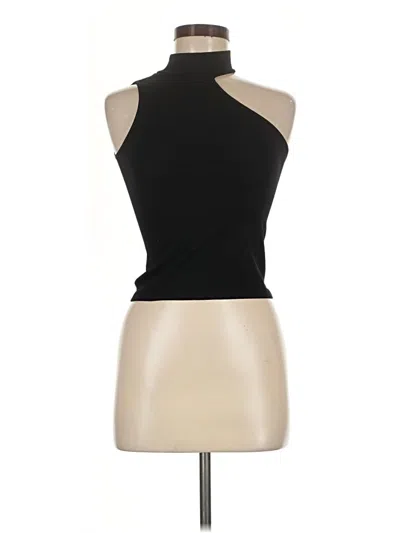 Pre-owned Suzette Tank Top Black Halter Neckline Tops